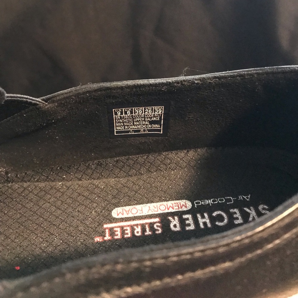 Black glitter memory foam Skechers shoes size 9